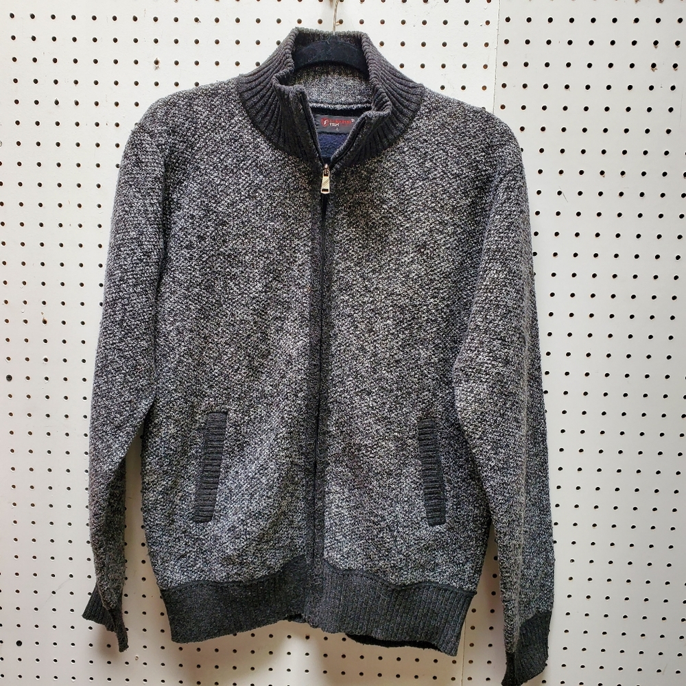Therma Tek Fleece Lined Quarter Zip Sweater Lg